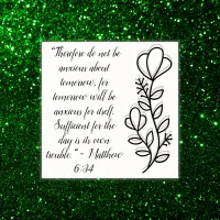 Simple Botanical Black and White Bible Verse | Poster