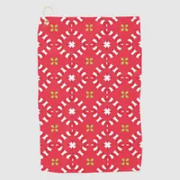 Christmas Holiday Charm Pattern 04 -  Golf Towel