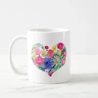 Floral Heart with Wife's Quote Coffee Mug