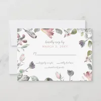 Thumbnail for Rustic Wild Flowers Wedding RSVP Card