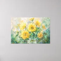 *~*  Girl Sun Flowers TV2 Stretched Canvas Print