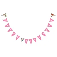 Happy Birthday Girly Pink Daughter Photo Bunting Flags