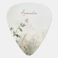 Dreamy Scene of Spring  Flowers Guitar Pick