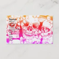 Skulls and Flowers Business Card