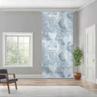 Misty Marble Abstract Dusty Blue ID705 Sheer Curtains