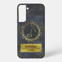 Scorpio Dark Zodiac Astrology: Black & Gold Samsung Galaxy S22+ Case