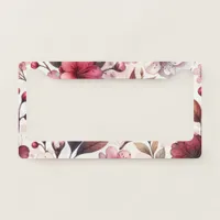 Cherry Blossom License Plate Frame