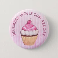 National Cupcake Day December 15th Button