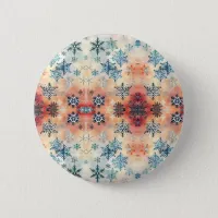 Vintage Snowflakes Pattern - Button