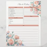 Wedding Bridal Post Wedding Page for Planner