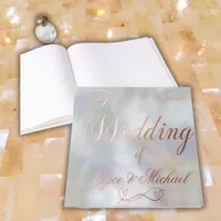 Monogram Wedding Mother-of-Pearl Lilac hues | Foil Guest Book