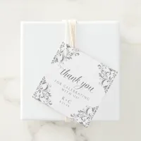 Elegant Silver Wedding Luxury Vintage Favor Cards Favor Tags