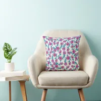 Modern Chic Elegant Flower Floral Throw Pillow