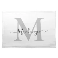 Personalize Monogram Name Add Photo Color Cloth Placemat