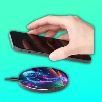 Moon and Panther Holographic Neon Colorful | Wireless Charger