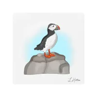 Cute Hand drawn Puffin Metal Print