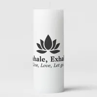 Tranquil Lotus: Inhale, Exhale Inspiration Pillar Candle