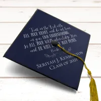 Christian Bible Verse Graduation Typography Graduation Cap Topper