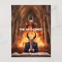 Trump Prays in a Church The Anti-Christ Postcard