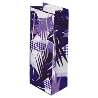 Tropical Leaf Botanical Abstract Art Wine Gift Bag