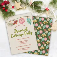 Christmas Ornament Exchange Party Holiday Fun  Invitation