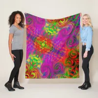 [Phantasmagoria] Warped Swirling Colors  Fleece Blanket