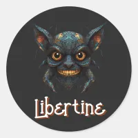 Cute funny little libertine creature T-Shirt Classic Round Sticker