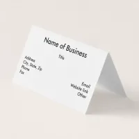 Minimal Personalize Name of Business Information Business Card