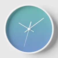 Light Teal Cornflower Blue Ombre Clock