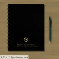 Black Gold Logo Notebook