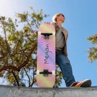 Floral Blue Yellow Pink Tie Dye Groovy Skateboard