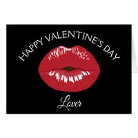 Red Lips Kiss Valentine's Day  Card