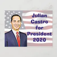 Julian Castro for President 2020 Election Keepsake Postcard