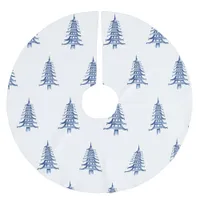 Blue Pagoda Christmas Tree Pattern Tree Skirt