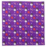 Snowflakes Snowman Candy Canes Blue Background Cloth Napkin