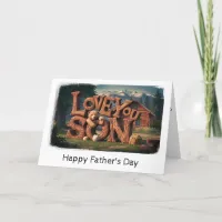 *~* Rustic AP86 Photo 3-D Son - Father's Day Card