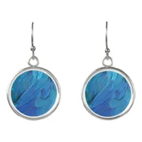 I'm blue - Macaw feathers Earrings