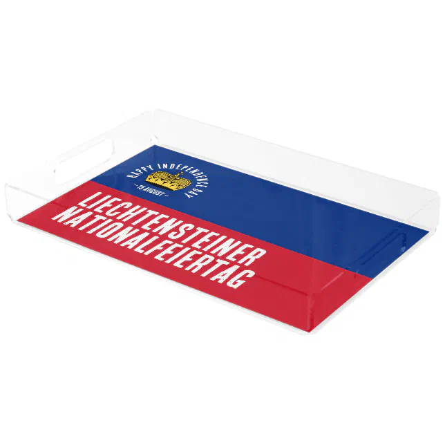 Liechtenstein National Day Flag Acrylic Tray