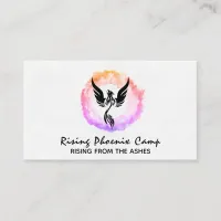 *~* Hot Pink Ombre Ring of Fire Black Phoenix Business Card