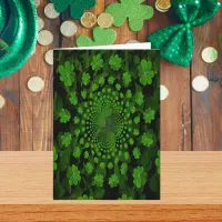 Four Leaf Clover Kaleidoscope St Patrick's Day Card