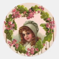 Vintage Irish Girl Sticker