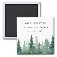 Rustic Mountains Pine Save The Date Magnet