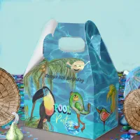 Summer Pool Party Tropical Birthday  Favor Boxes