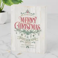 Business or Personal Rustic Christmas ID550 Wooden Box Sign