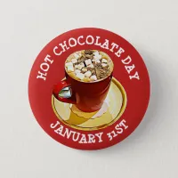 Hot Chocolate Day January 31st Holidays Button