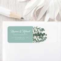 Elegant Watercolor Eucalyptus Address  Label