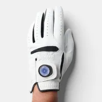 Elegant ice blue mosaic, modern Monogram  Golf Glove