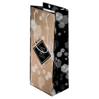 Elegant 28th Linen Wedding Anniversary Celebration Wine Gift Bag