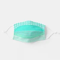 Trendy Stylish Modern Pastel Turquoise Pattern Mix Adult Cloth Face Mask