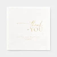 Chic Neutrals Wedding Thank You ID1020  Foil Napkins